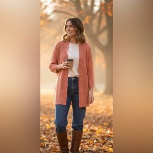 Lauren Ralph Lauren soft knit Peach Cardigan